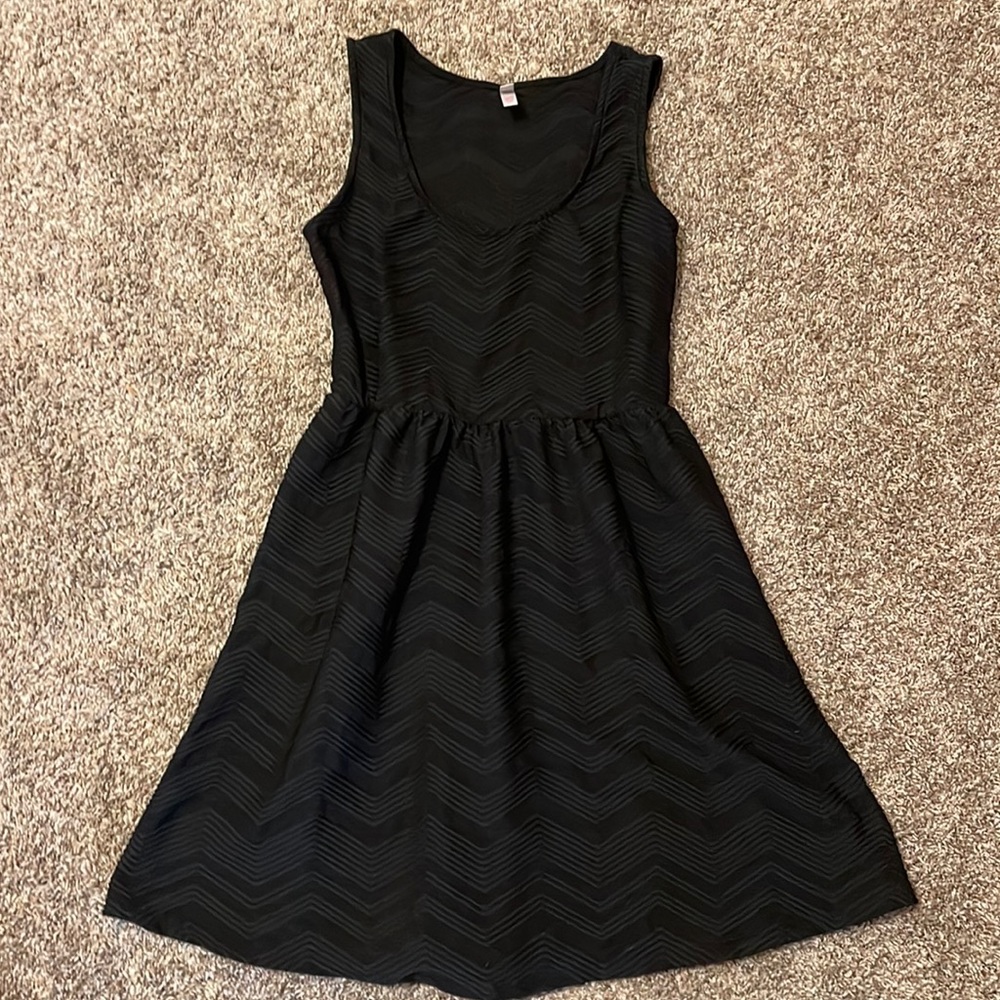 Black Chevron Print Dress